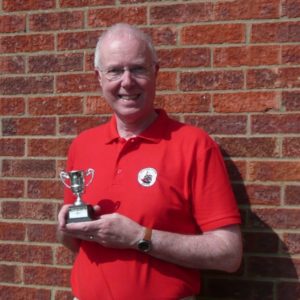 Stewart - in a new SR polo shirt - with his Award