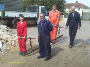 All ages are represented within the team - original SR rail and historic rail lifters