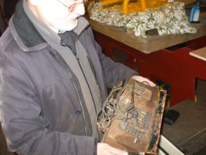 John R faced with a "bit of a job" (control panel)