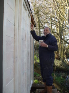 Toby painting Van 13