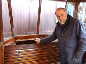 Toby demonstrating his Coach 7 storage area