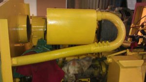 Exhaust assembly, before cladding