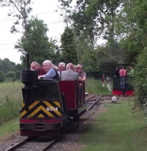 James driving the Ruston - "Kidbrooke" in the distance