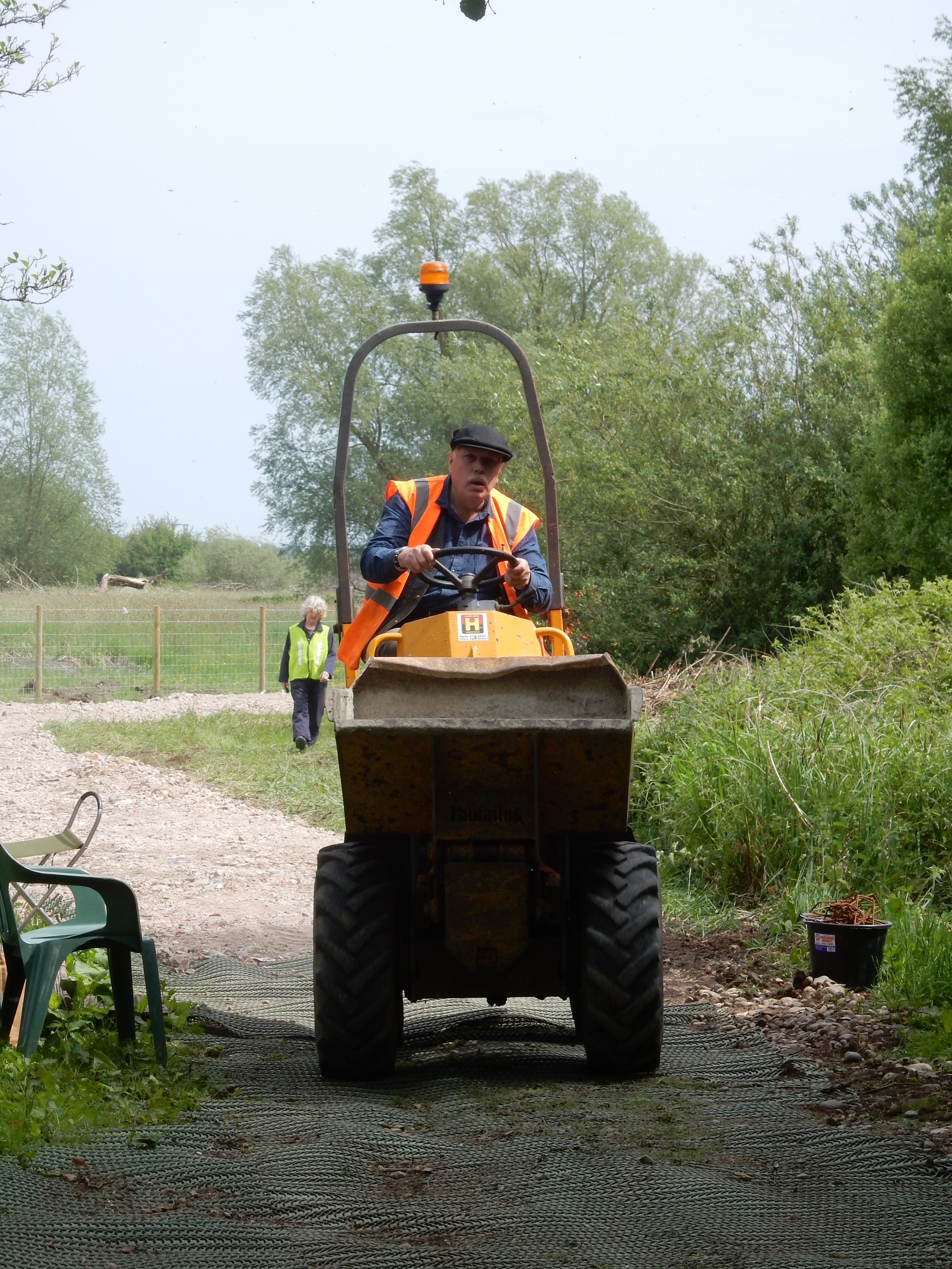 The gang gets stuck in to roadmaking (not a railway, but the next best thing!)